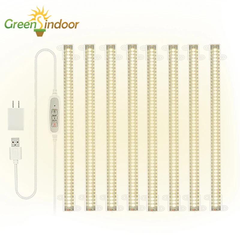 

2T светодиодный светильник бары полный спектр Фито лампа для рассады цветок для длинных ростений Phytolamp гидропоники Системы фитолампа с тайм...