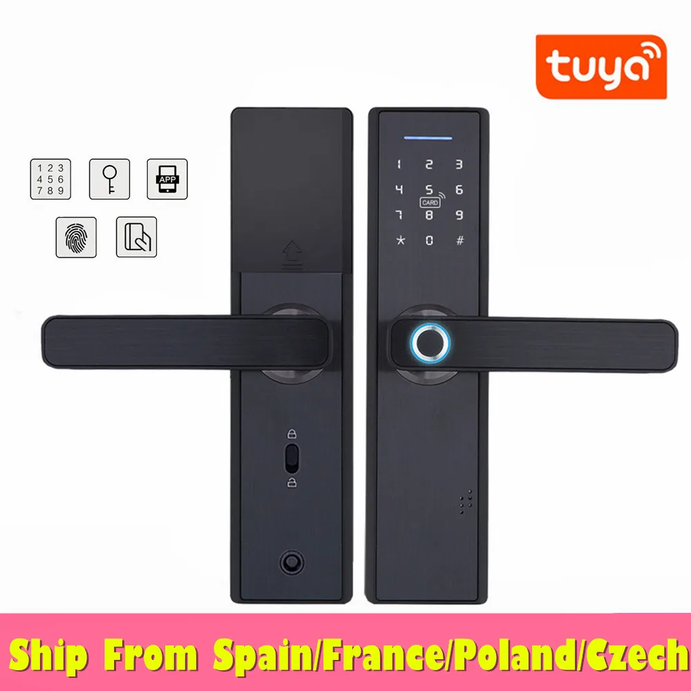 

Fingerprint Door Lock Tuya Smart Door Lock WIFI Password /IC card Door Lock APP Remotely Fechadura Digital Electronic Lock