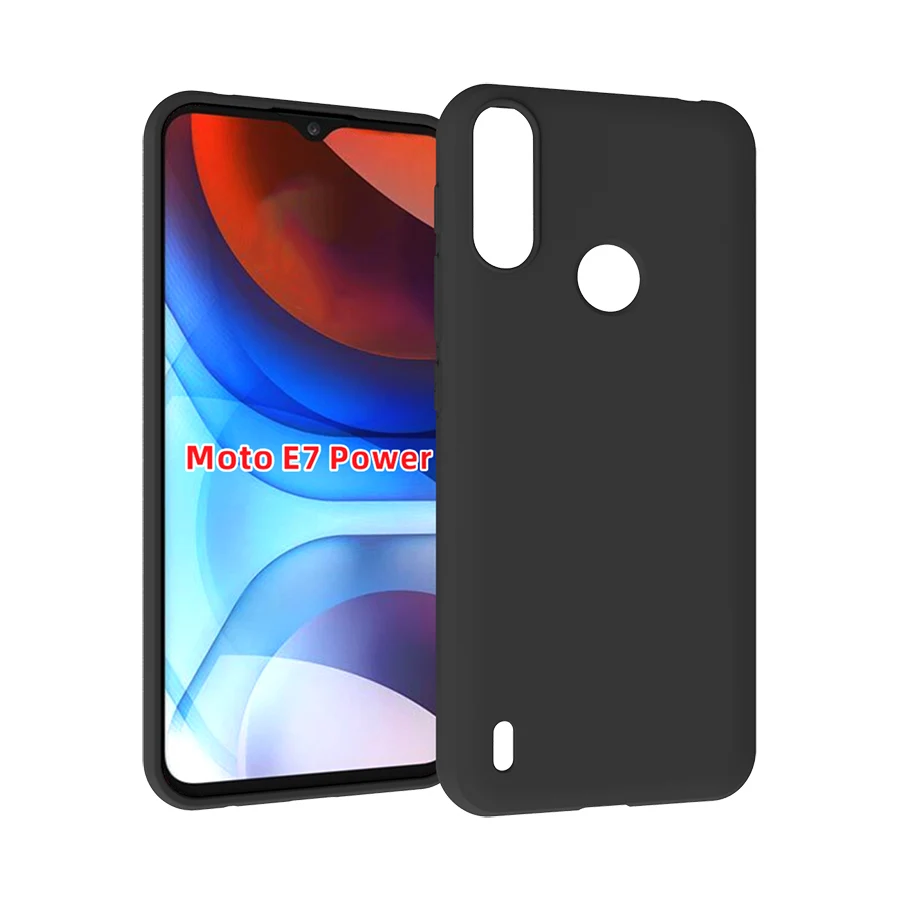 Черный матовый нескользящий мягкий прозрачный силиконовый чехол из ТПУ для Motorola