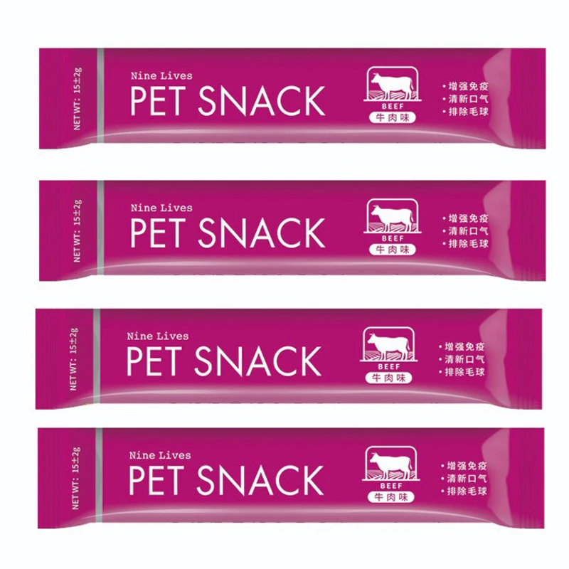 Полоска для кошек закуска домашних животных жидкость с влажным зерном