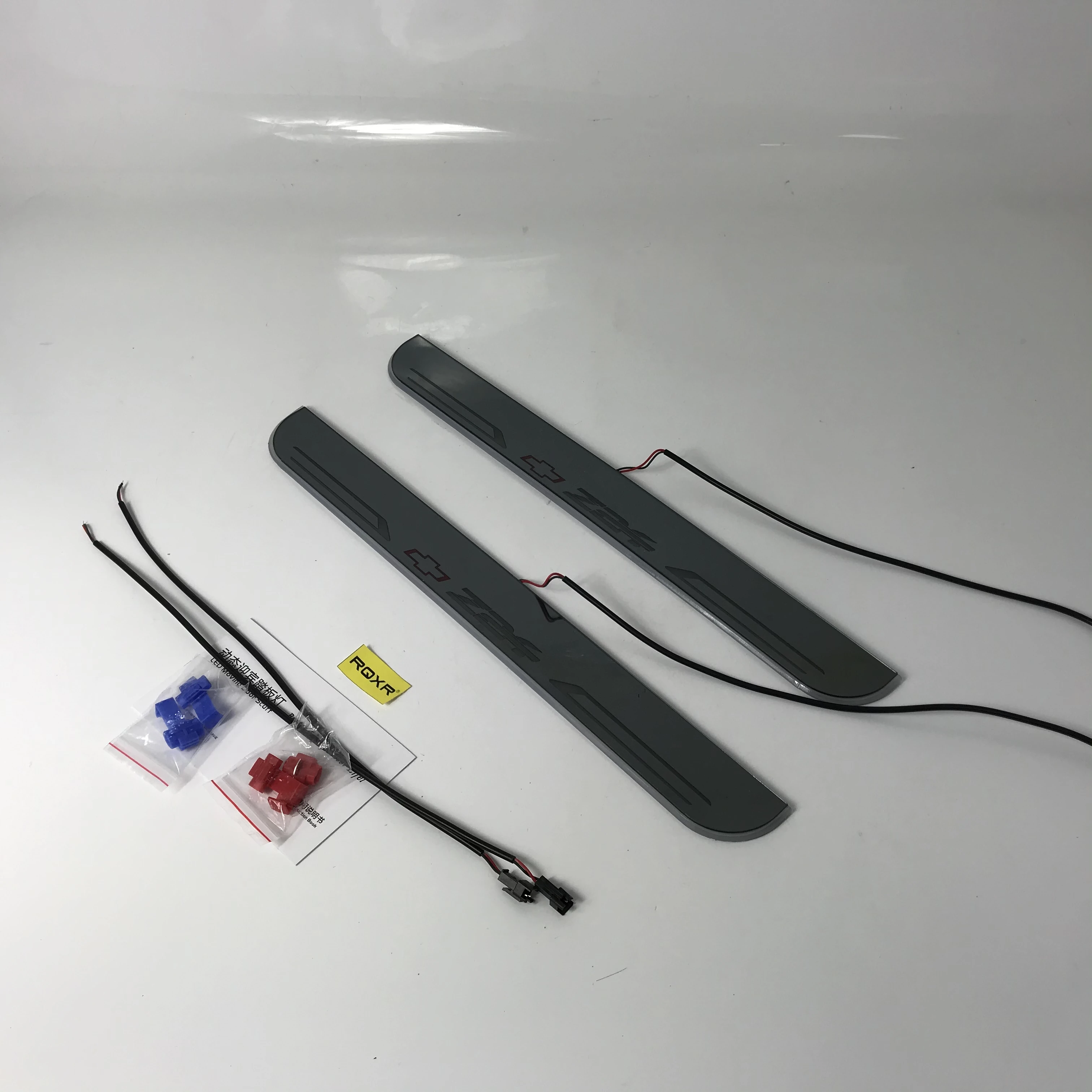

RQXR led moving door scuff for Chevrolet Cavalier z24 dynamic door sill plate flat lining overlay Flowing/still light