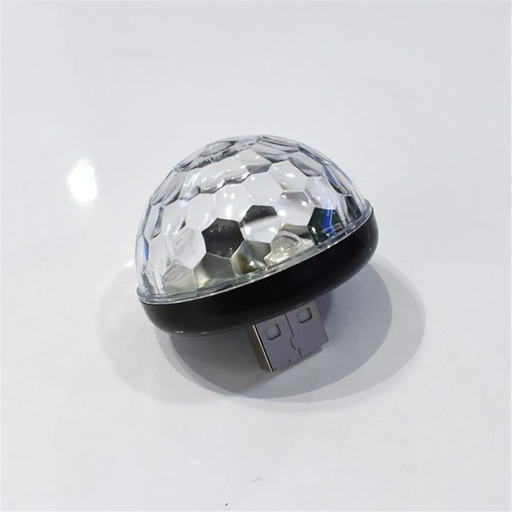 Black CARCTR светодиодный USB автомобильный атмосферный светильник DJ RGB Мини Красочный музыкальный звуковой контроль лампа интерьерная Автомобильная декоративная лампа окружающий светильник - Испускаемый цвет: Black