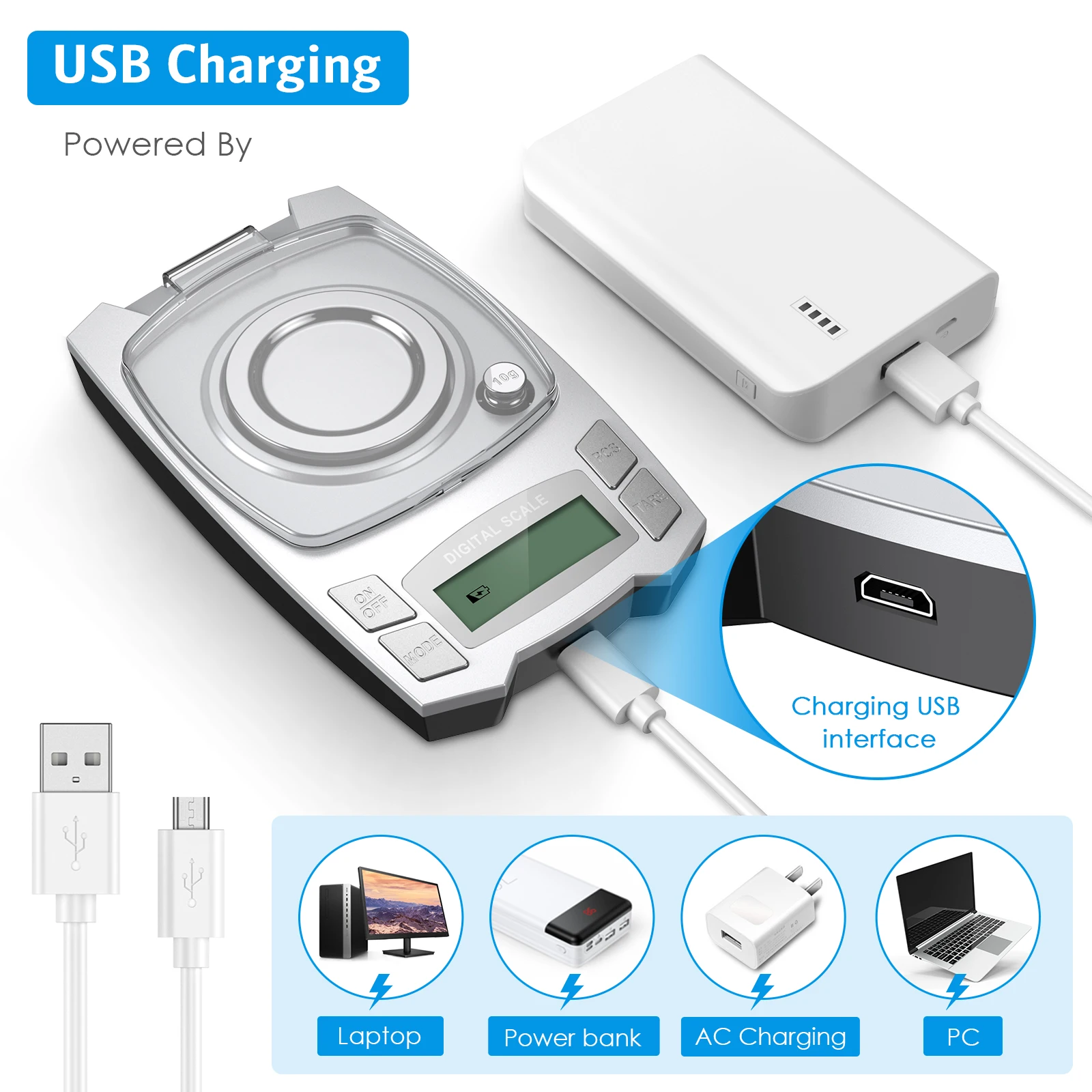 B&aacute;scula electr&oacute;nica de precisi&oacute;n de 0.001g, 100g/50g, carga USB, b&aacute;scula Digital de joyer&iacute;a, b&aacute;scula port&aacute;til de laboratorio de peso de miligramo-1