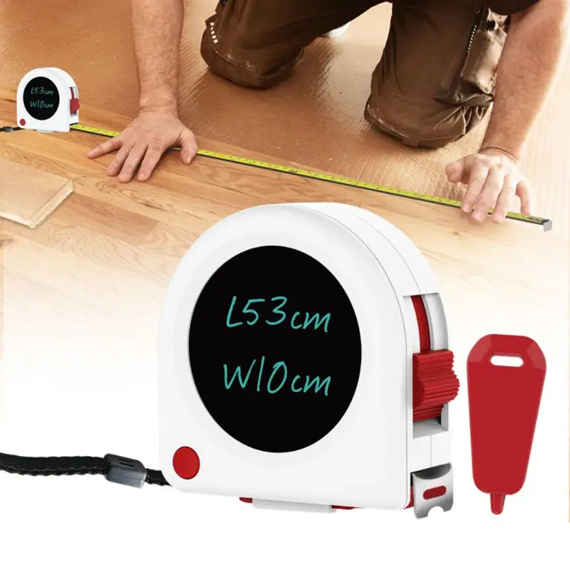 

Tape Measure with LCD Screen Writing Tablet Drawing Board Measuring Tape 5m 16ft