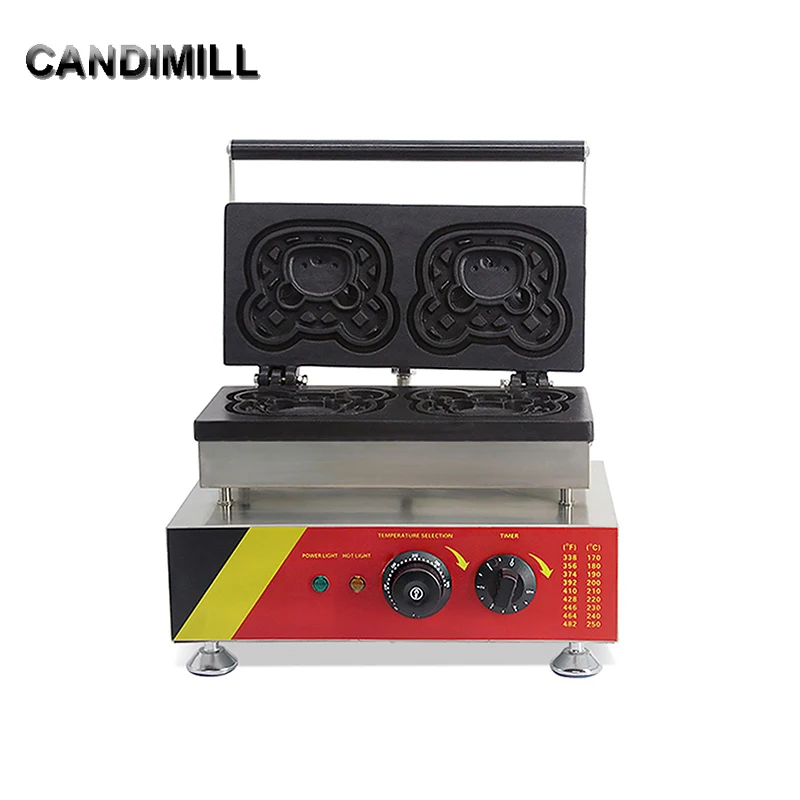 

2 Pcs Bear Shape Waffle Machine Cute Bear Taiyaki Machine Electric Waffle Maker Snack Machine Kitchen Appliance