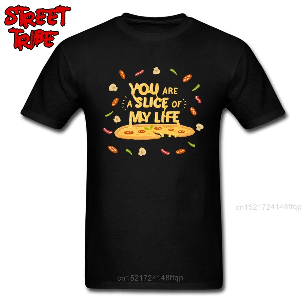 Футболка мужская с принтом пиццы уникальная тенниска для влюбленных хлопковая