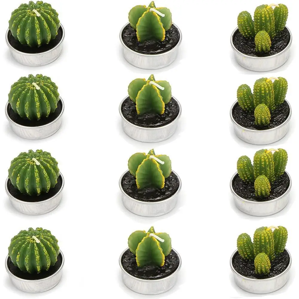 

Набор свечей в виде кактуса, 6 шт.