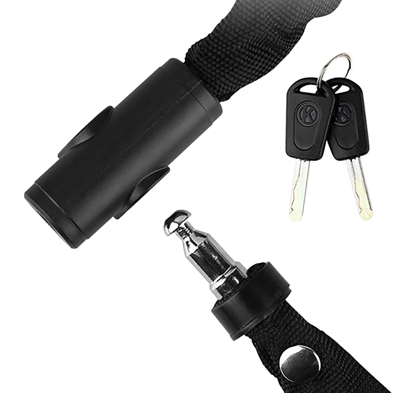 

Bike Chain Lock 1200mm with Key for Mountain Bike Electric Bicycle Motorcycle Anti-Theft Bicycle Lock Bike