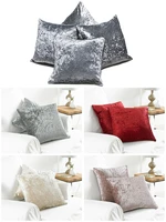 dimi fashion shiny polyester ice crushed velvet cushion cover cases seat cushion decorative throw pillow covers 1pc solid colors