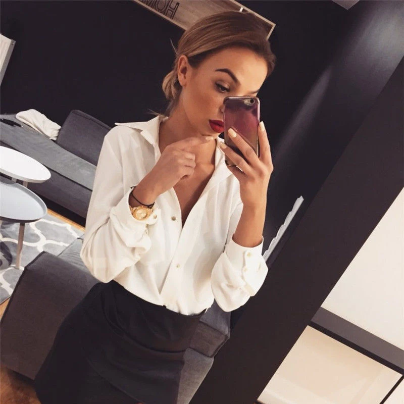 Women Casual Turn Down Collar Pockets Shirts Single Button Leopard Long Sleeve Fashion Blouse 2020 Winter New Office Lady Tops