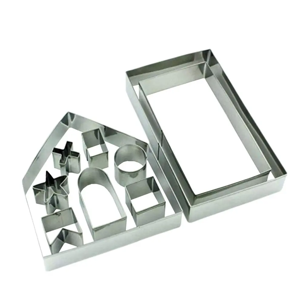 Набор резаков для печенья с объемным пряничным домиком 10 шт. праздничное печенье