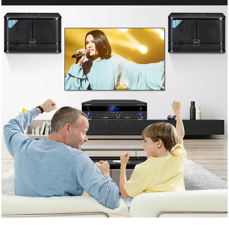 KYYSLB 220 В 800 Вт высокой мощности 4,0 Bluetooth усилитель AK-310 дома KTV Аудио карты пакет динамик караоке усилитель с USB