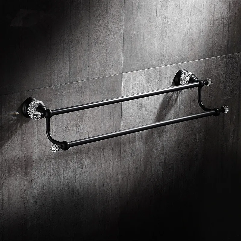 Набор хрустальных аксессуаров для ванной комнаты вешалка полотенец из твердой