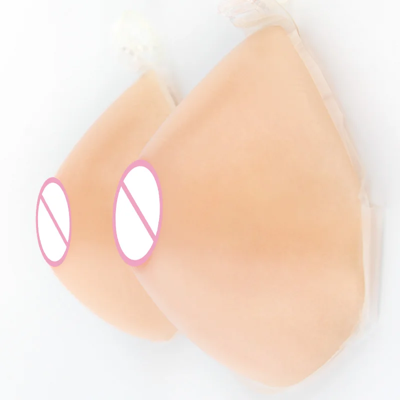 ONEFENG 400-1600 г/пара треугольная форма силиконовая грудь с ремнями задняя часть