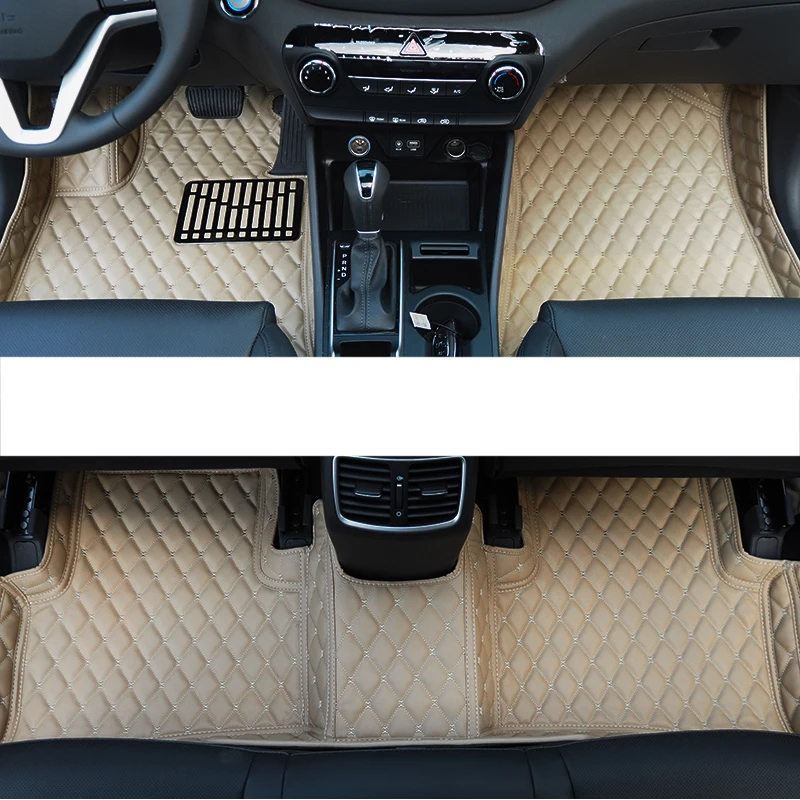 Кожаные автомобильные коврики для hyundai tucson 2016 2017 2018 2019 2020 коврик ковер
