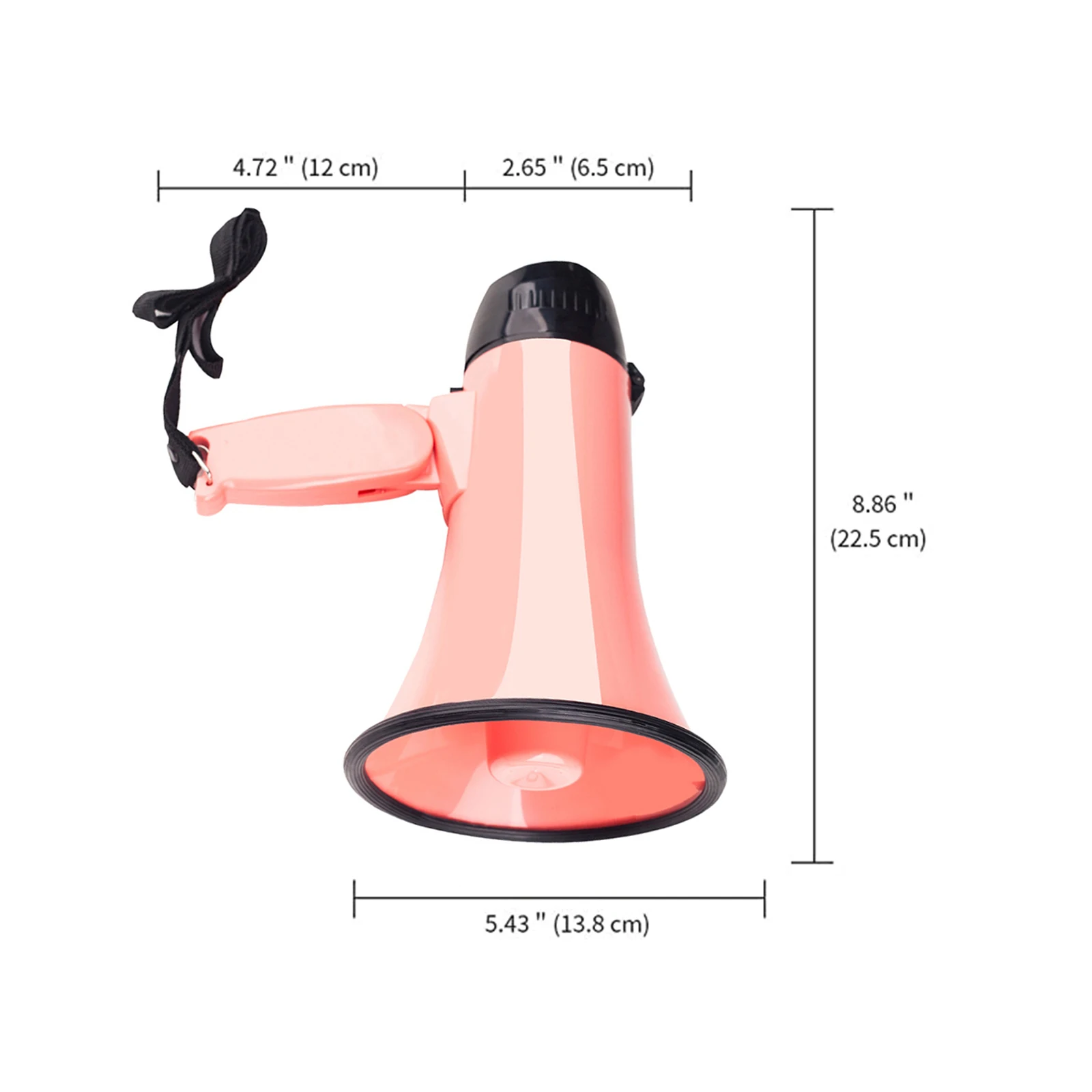 

20W Portable Hand Bullhorn Megaphone With With Recording Function Loud Speaker Recording Horn Tour Guide Speakers Outdoor Sports