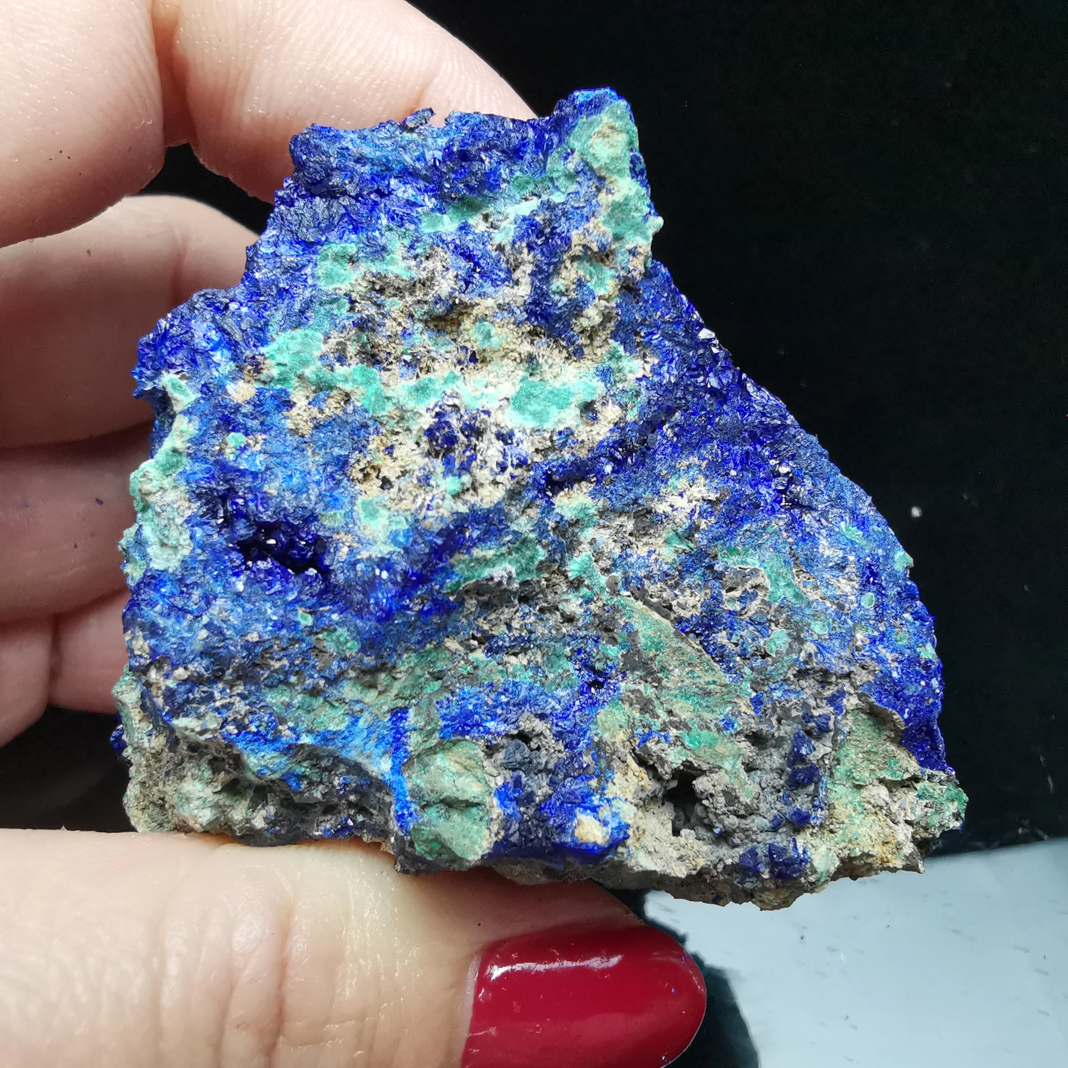 

120.7gRare natural quartz crystal natural azurite Malachite gemstone paragenetic stone aural energy healing mineral samples