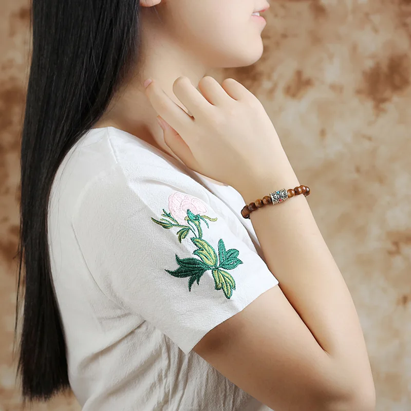 Натуральная Желтая роза для мужчин и женщин Тибетский браслет с шестью словами