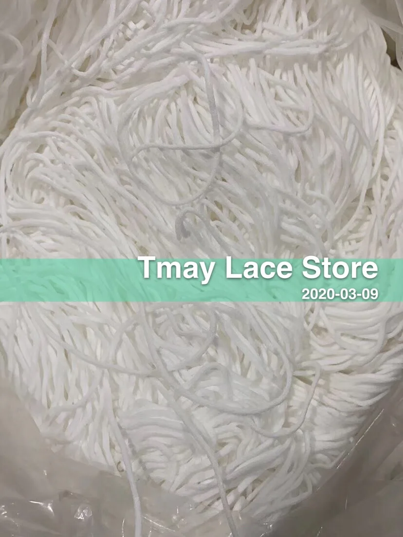 Маска эластичные веревки 3 мм белая эластичная повязка маски лента собственными