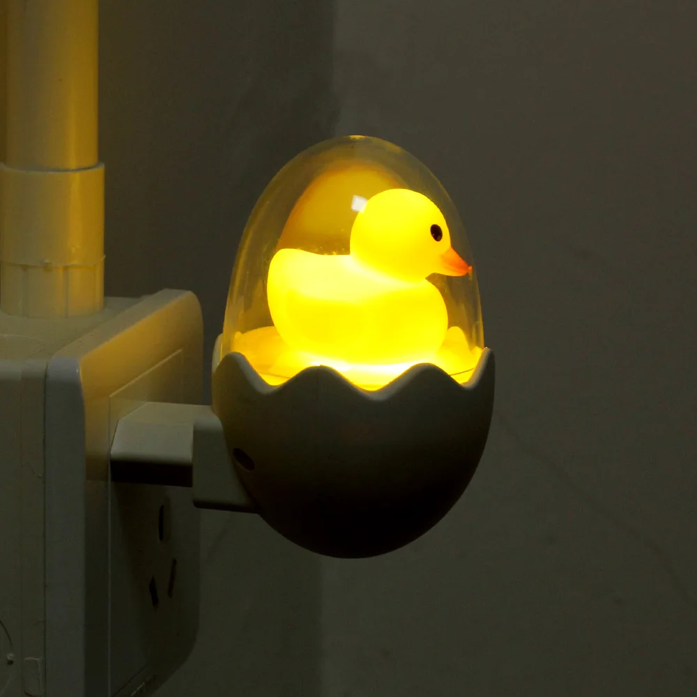 

Timing LED Night Light 110V 220V Yellow Duck EU Plug Socket Wall Lamp With Remote for Children's Cartoon Creative Gift