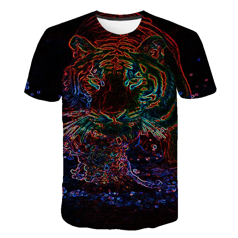 

2020 Newest 3D Print Animal Leopard Cool Funny T-Shirt Men Short Sleeve Summer Tops Tees Fashion oversized t shirt 3d Shirts ToP