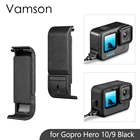 Черный откидной Чехол Vamson для камеры GoPro Hero 10 9, боковая крышка аккумулятора, съемная крышка, боковой Чехол с зарядным портом + крышка объектива, аксессуары VP659K