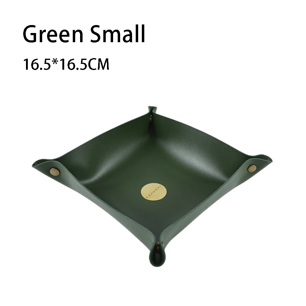 Оригинальный кожаный ящик для хранения складной квадратный лоток креативный