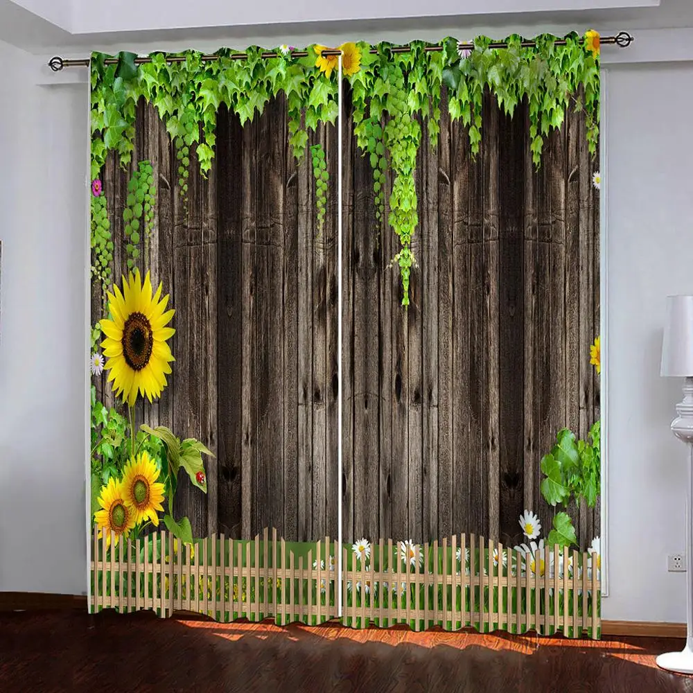 Современный домашний декор Шторы подсолнечника s для детской комнаты