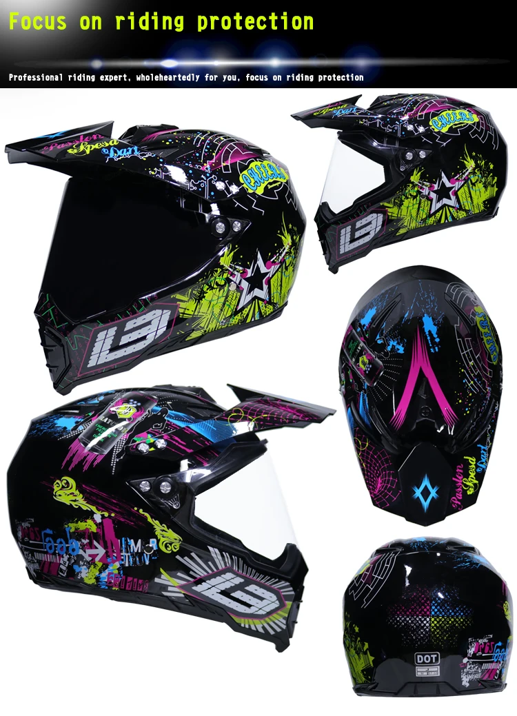 MSUEFKD внедорожный мото rcycle шлем с солнцезащитным козырьком moto-Cross moto cross шлем с двойным щитком racing moto