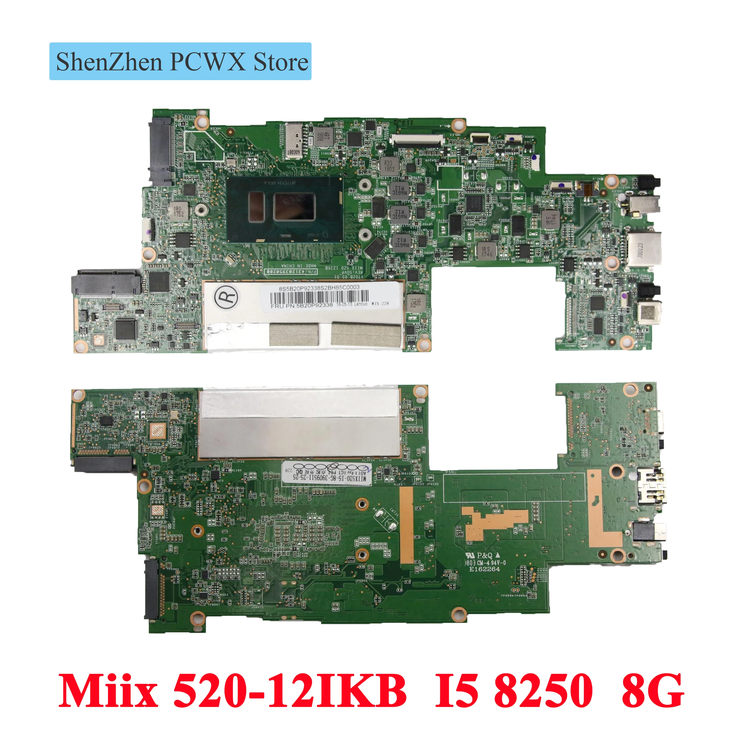 I5 8250 WIN 8G для Miix 520 12IKB Тип 81CG Планшет Lenovo интегрированная видеокарта материнская