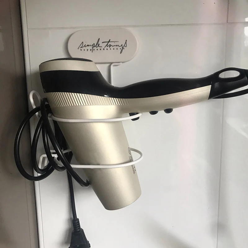 Держатель для выпрямителя волос металлическая подставка крепления на стену в