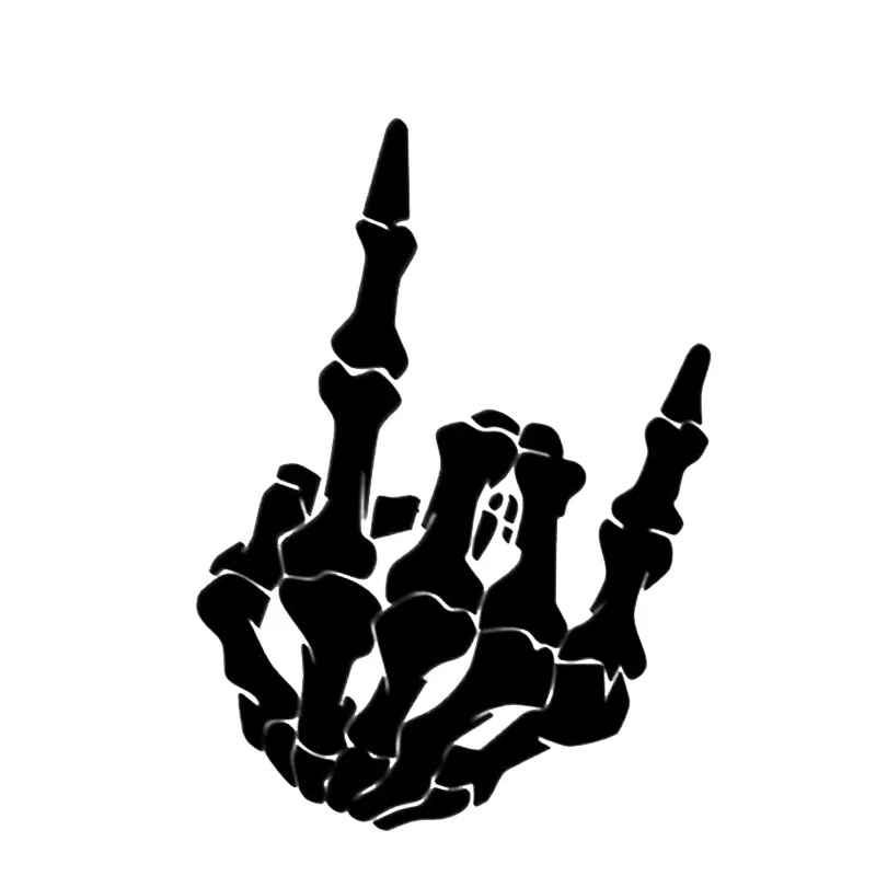 

Dawasaru Skull Finger Graphic Car Stickers Cool Sunscreen Decals Laptop Suitcase Auto Truck Motorcycle Accessories PVC,17cm*12cm