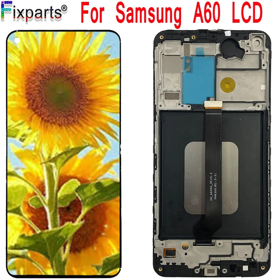 

100% Tested New For Samsung galaxy A60 LCD 2019 Display Touch Screen Digitizer Assembly SM-A606F/DS SM-A6060 For Samsung A60 LCD