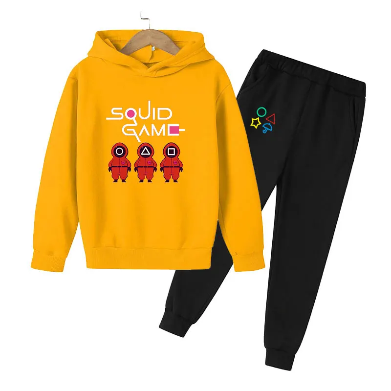 

Корейский детский спортивный костюм из сериала "кальмар", свитер для малышей, уличный Повседневный Спортивный костюм, зимний костюм для дет...