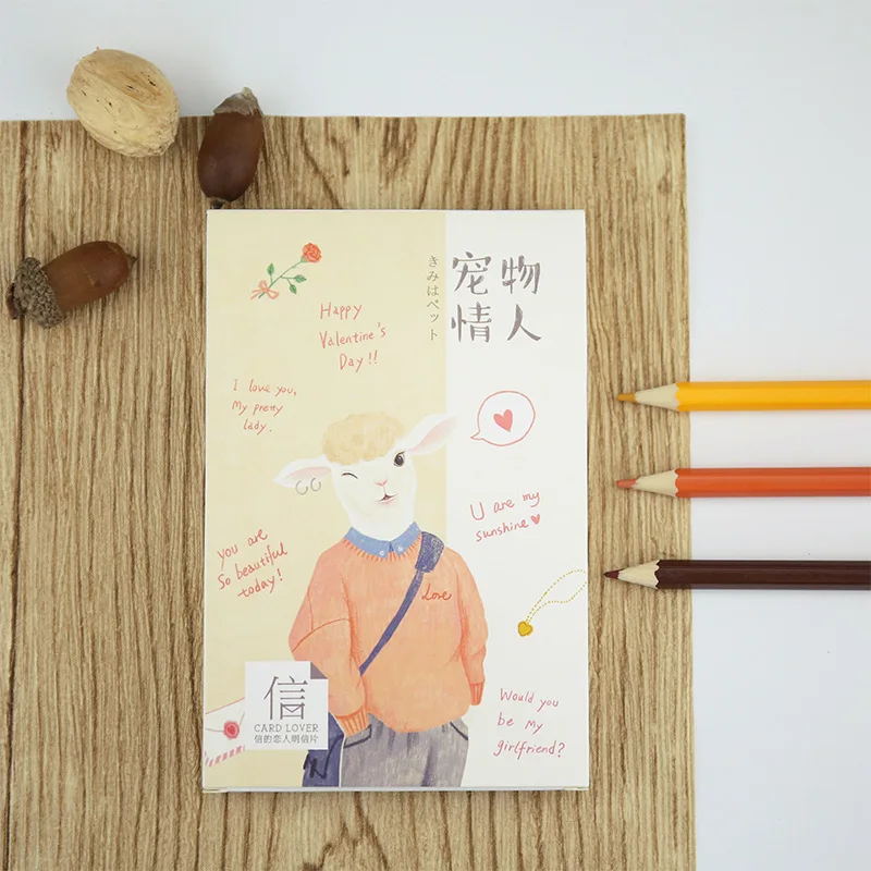 

30 листов/партия, открытка/поздравительная открытка для домашних животных