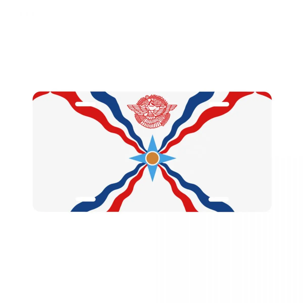 

license plate decoration 15cmX30cm Assyrian Flag Pattern