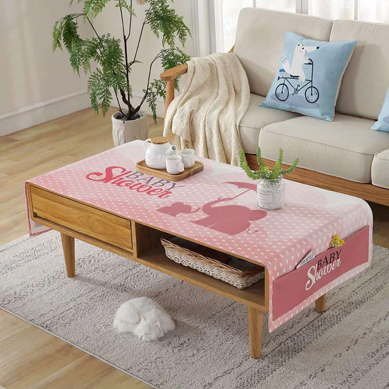 Водонепроницаемая кофейная скатерть с европейскими листьями прямоугольная в