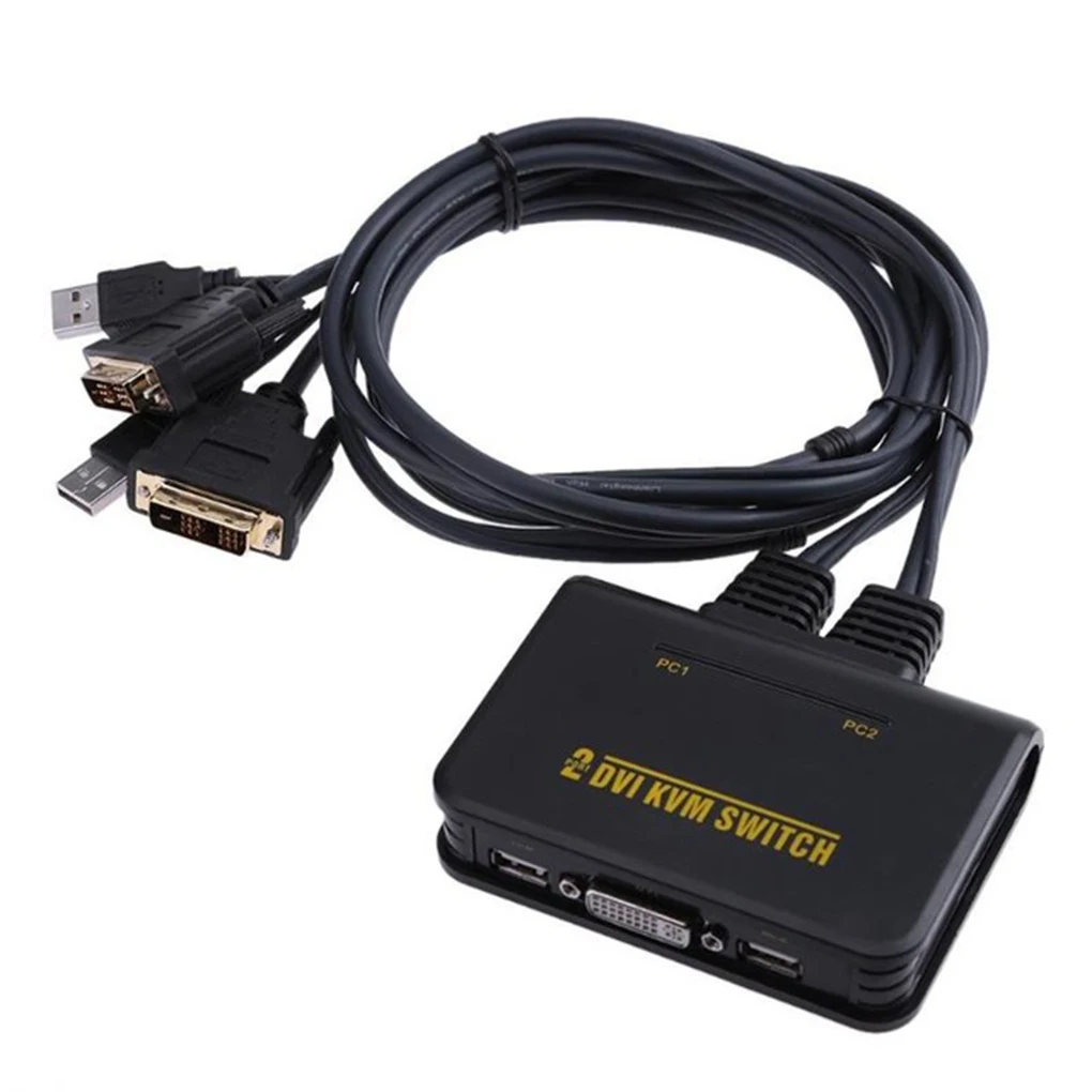 2 Порты и разъёмы USB2.0 DVI KVM переключатель контейнер под элемент питания в 1