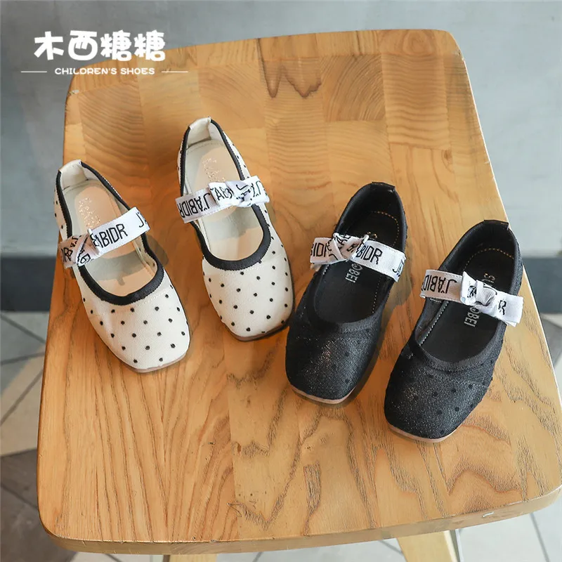 Girls Single Shoes 2019 New Fashion Shallow Mouth Letters Princess Bow Soft Bottom Children | Детская одежда и обувь