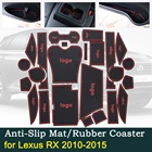 Противоскользящая резиновая подстилка для дверей Lexus RX 2010  2015 RX270 RX350 RX450h 270 350 450h, красный коврик, аксессуары для салона автомобиля