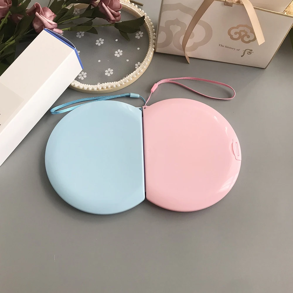 Переносная маска коробка для хранения с зеркалом полукруглый пыленепроницаемый