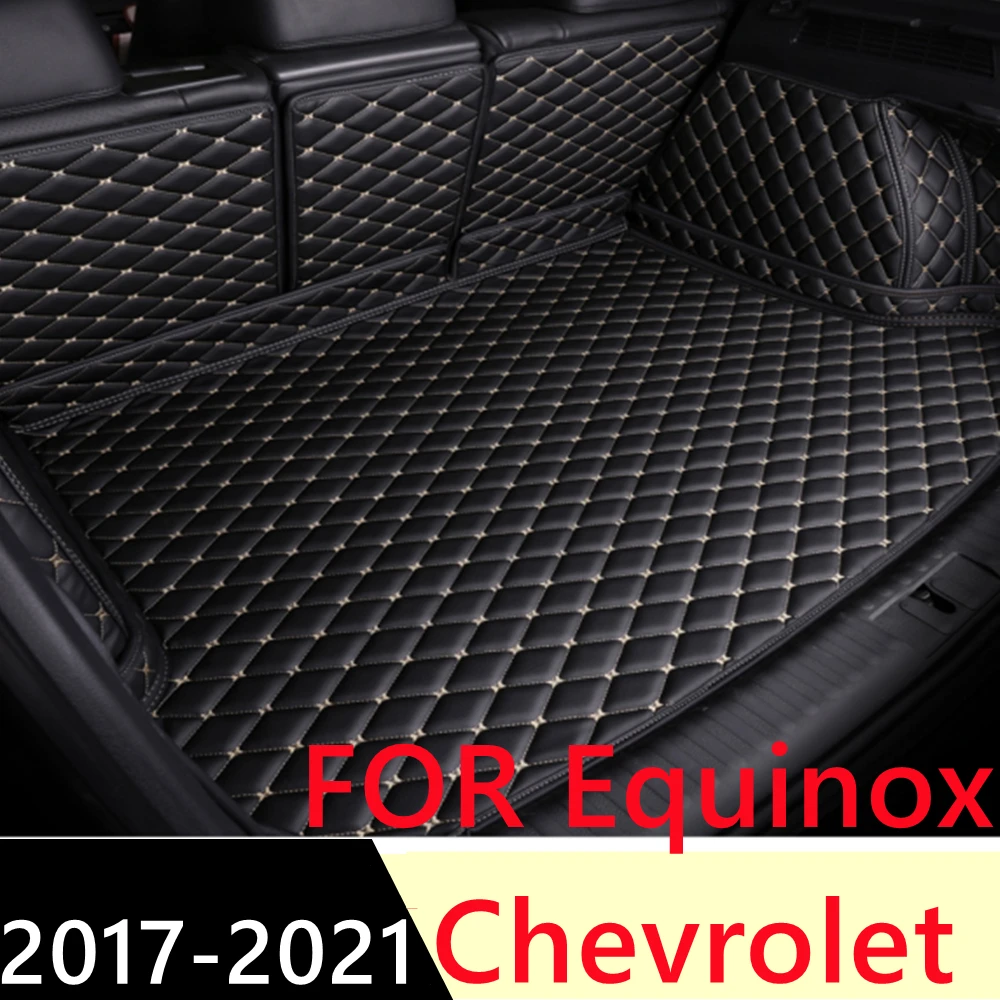 

SJ Custom Fit Full Set Waterproof Car Trunk Mat AUTO Tail Boot Tray Liner Cargo Rear Pad Cover For Chevrolet Equinox 2017-2021