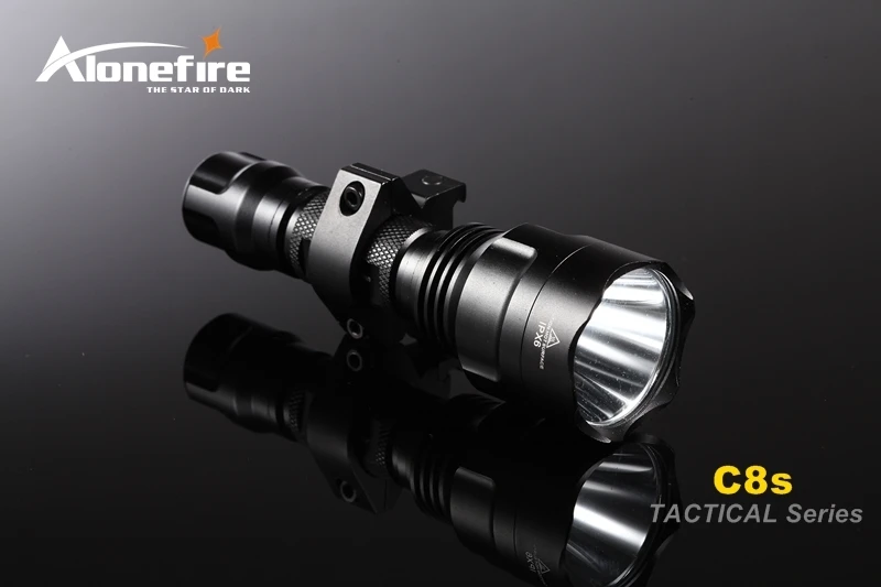 Тактический фонарь AloneFire C8 CREE XML T6 L2 U3 светодиодный 20 мм с креплением для