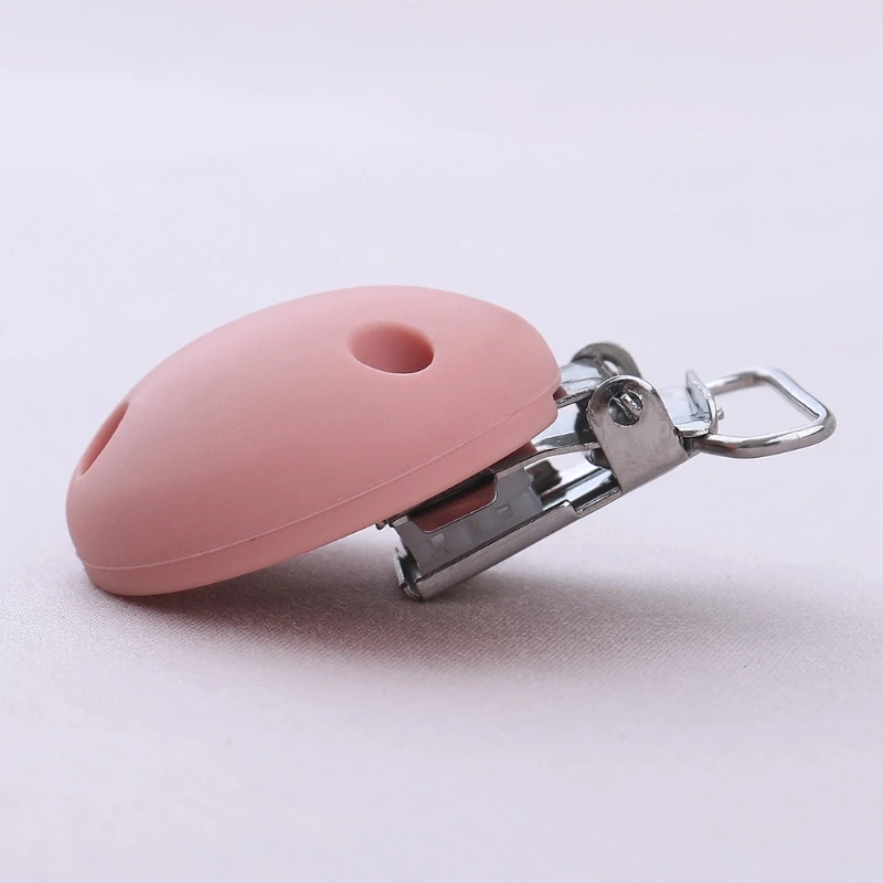 De silicona DIY ronda beb&eacute; chupete Dummy mordedor Clips para chupete de enfermer&iacute;a juguete de la Ronda de Clips sostenedor libre de BPA chupete Clip-3