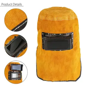 DIN16 Сварочная маска из воловьей кожи антибликовый сварочный шлем Arc Tig Mig защитный сварочный колпачок Блестящий легкий mаscara