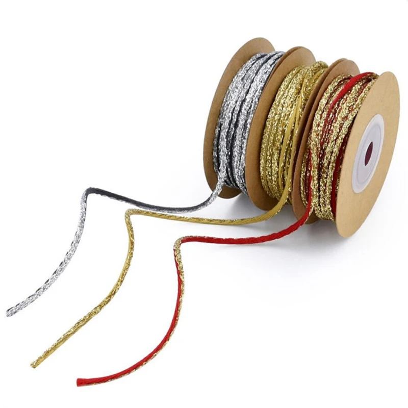 Декоративная лента Блестящий цветной ремешок 10 ярдов подарочная упаковка