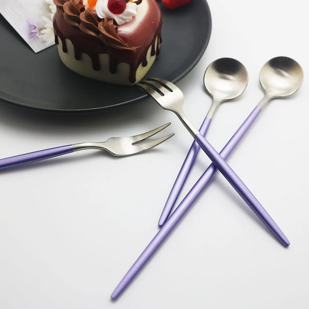 Столовые приборы из нержавеющей стали матовые столовые столовый нож ложка вилка