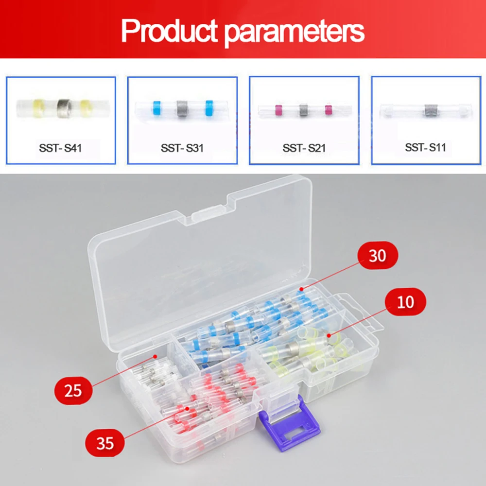 100 шт. паяльная трубка термоусадочная Soder терминал электрические провода
