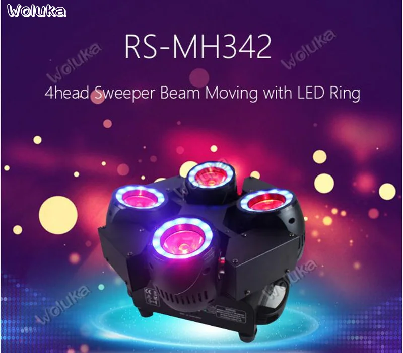 Мини 4 головы световой пучок Бар Дискотека Сценический окрашивание движущийся