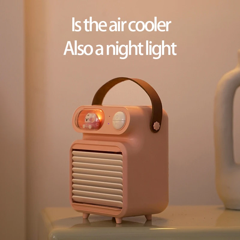 

Mini Air Cooler USB Rechargeable Electric Fan Humidifier AC Portable Household Air Purifier Air Conditioner Personal Air Cooler